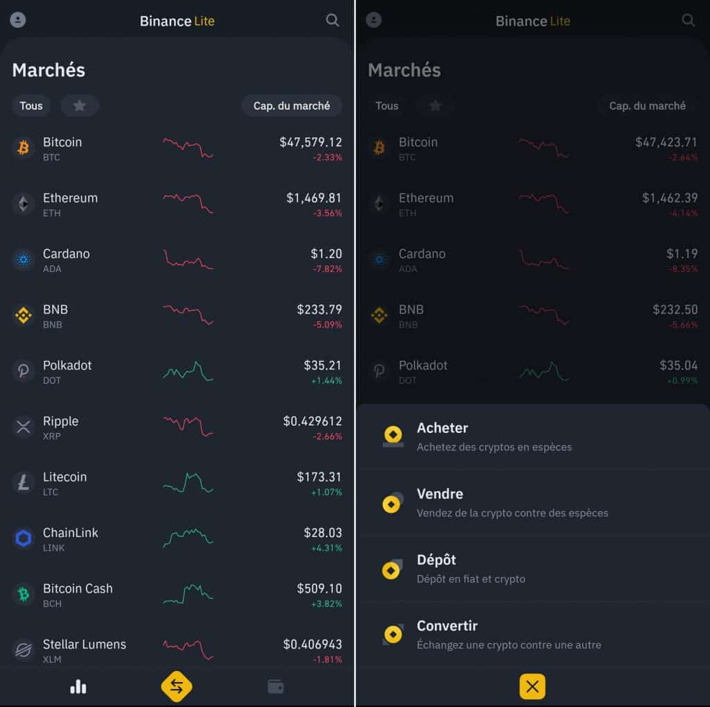 Binance Lite