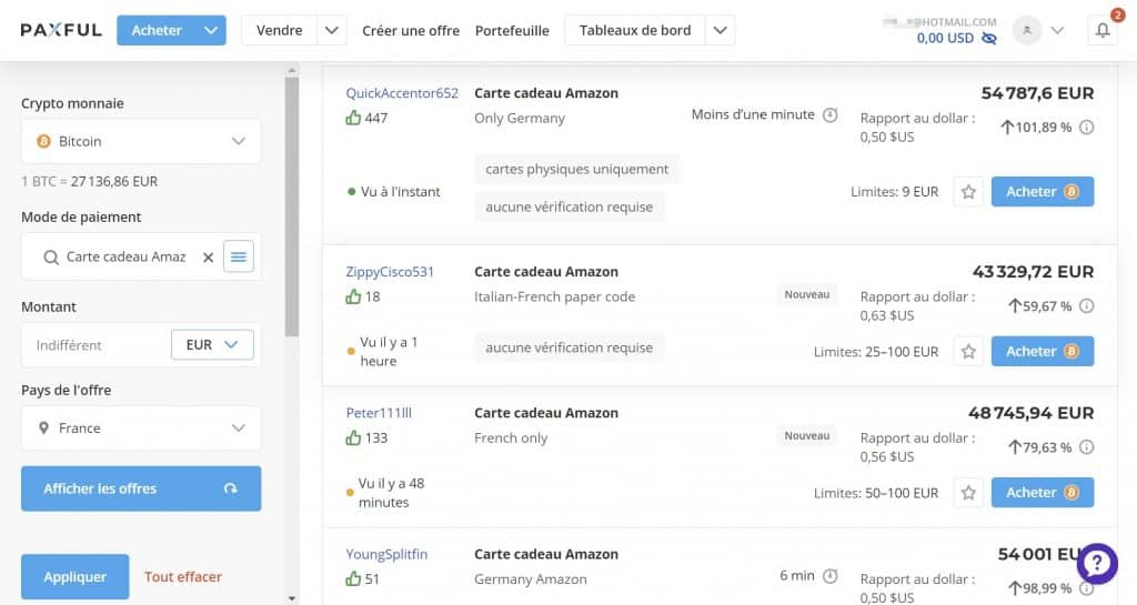 Bitcoin Amazon Paxful
