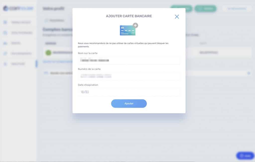 Coinhouse moyen de paiement CB