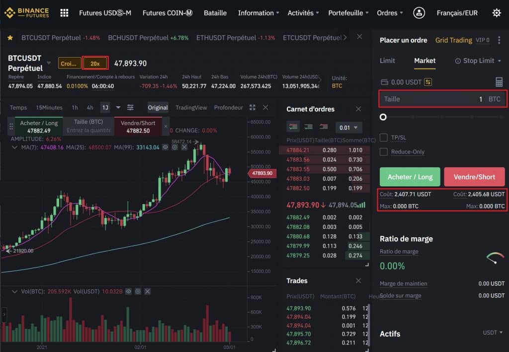 Interface Futures Binance