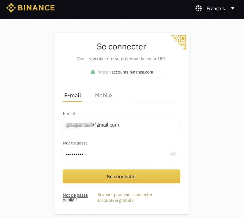 Login Binance