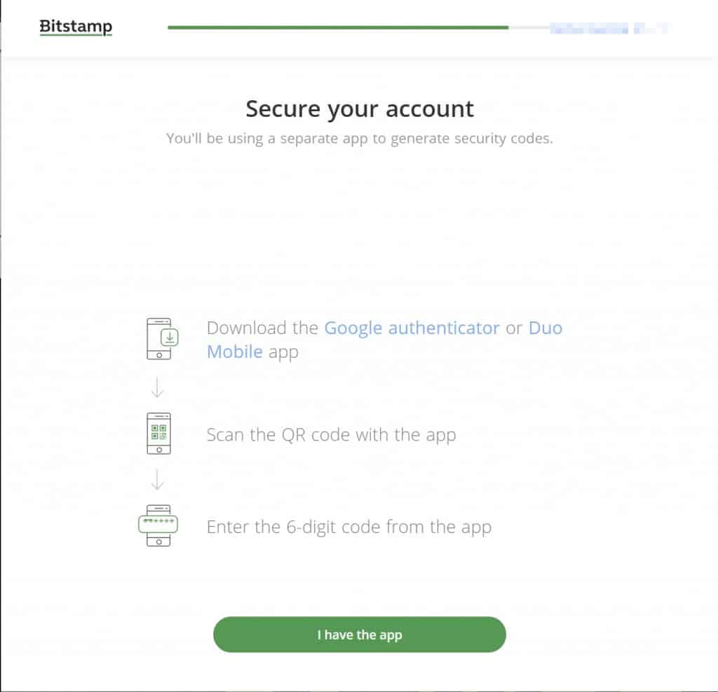 Securite 2FA Bitstamp