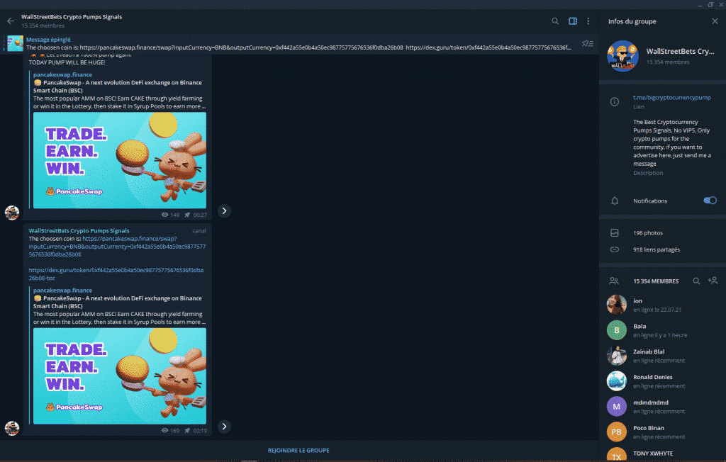 WallStreetBets Crypto Pumps Signals Telegram