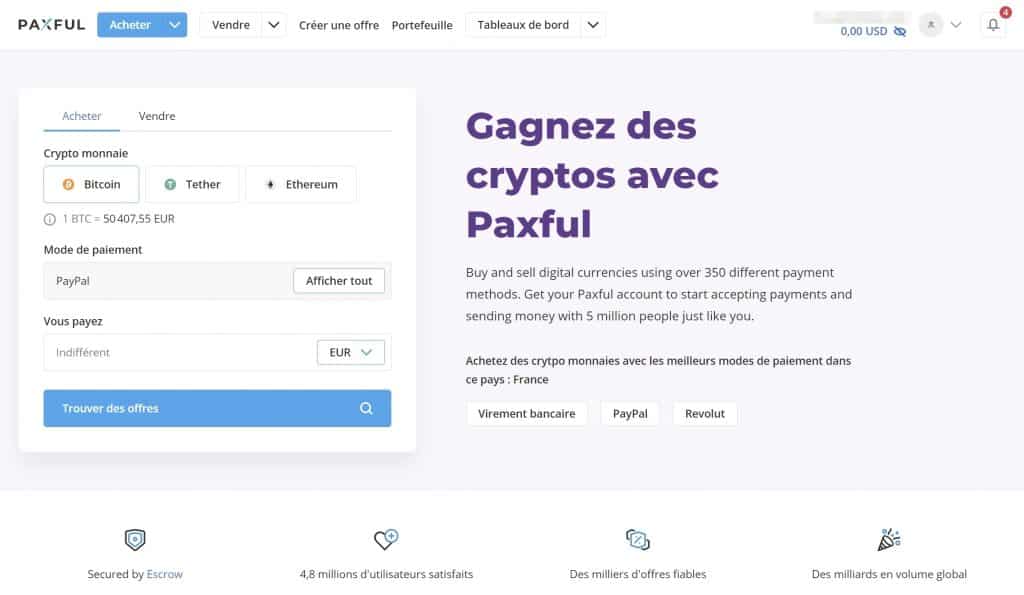 Acheter Bitcoin Paxful