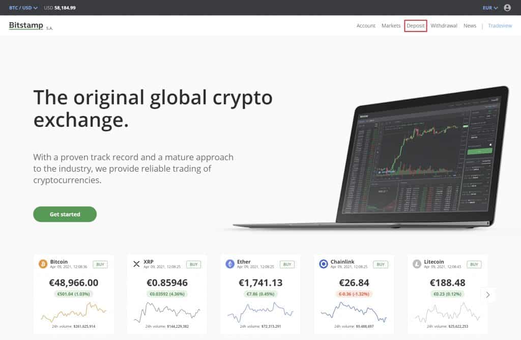 Bitstamp interface BTC